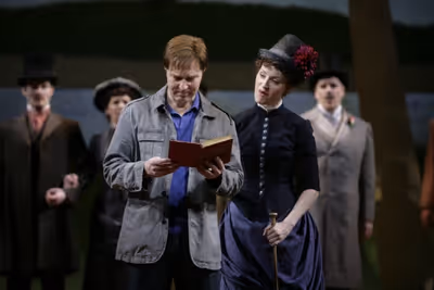 Ron Bohmer as George, Erin Davie as Dot and Cast
 Photo