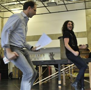 Constantine Maroulis and Director John Rando  Photo