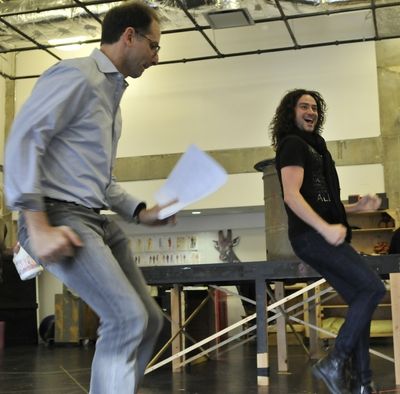 Constantine Maroulis and Director John Rando  Photo