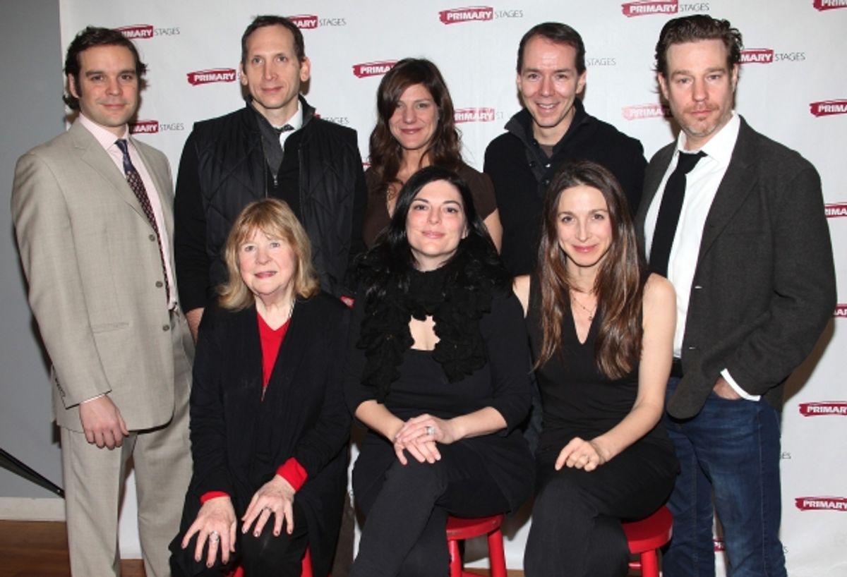 Back Row: Michael Bakkensen, Stephen Kunken, Elizabeth Rich, Paul Niwbanck, Ethan McSweeny Front Row: Marylouise Burke, Kate Fodor & Marin Hinkle  at 