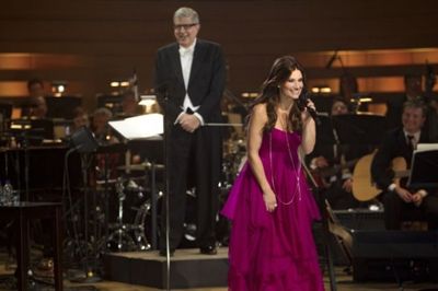 Marvin Hamlisch and Idina Menzel Photo