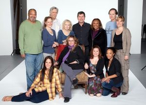 The cast of Horton Foote's Dividing the Estate: (back row, from left) Roger Robinson, Hallie Foote, James DeMarse, Penny Fuller, Horton Foote Jr., Pat Bowie, Devon Abner and Kelly McAndrew; (front row) Jenny Dare Paulin, Elizabeth Ashley, Nicole Lowrance @ BroadwayWorld The cast of Horton Foote's Dividing the Estate: (back row, from left) Roger Robinson, Photo