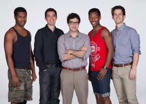 Jimonn Cole, director Jonathan Munby, playwright Jonathan Caren and Brandon Gill and Evan Todd @ BroadwayWorld Jimonn Cole, director Jonathan Munby, playwright Jonathan Caren and Brandon Gill and Photo