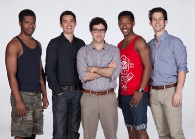 Jimonn Cole, director Jonathan Munby, playwright Jonathan Caren and Brandon Gill and  Photo