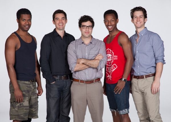 Jimonn Cole, director Jonathan Munby, playwright Jonathan Caren and Brandon Gill and  Photo
