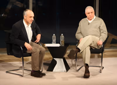 Errol Morris & George Kalogerakis Photo