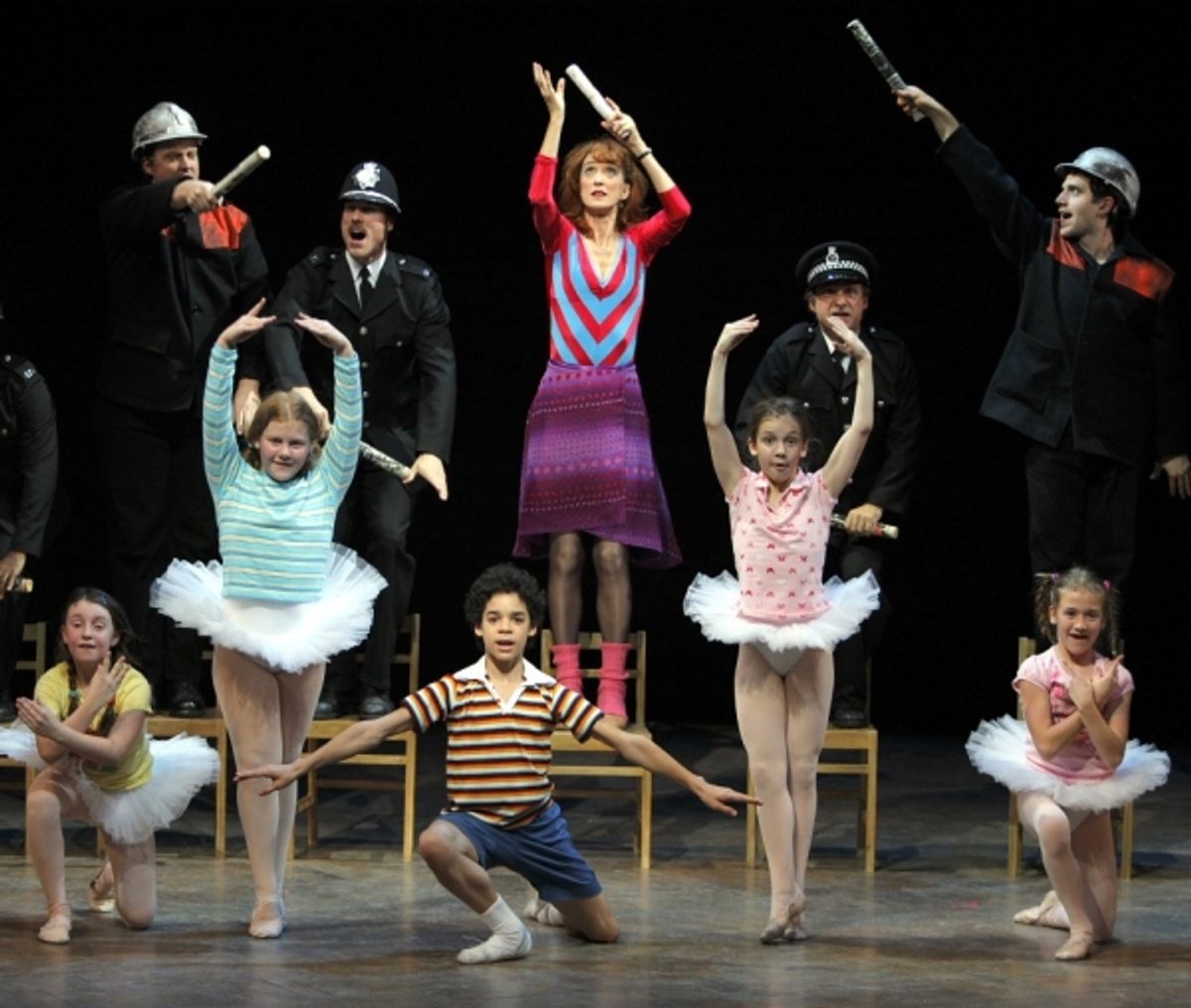 David Alvarez, Haydn Gwynne and the company at 