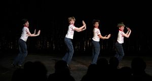 Current Billy's in red  (L-R) Joseph Harrington, Peter Mazurowski, Julian Elia and Ta Photo