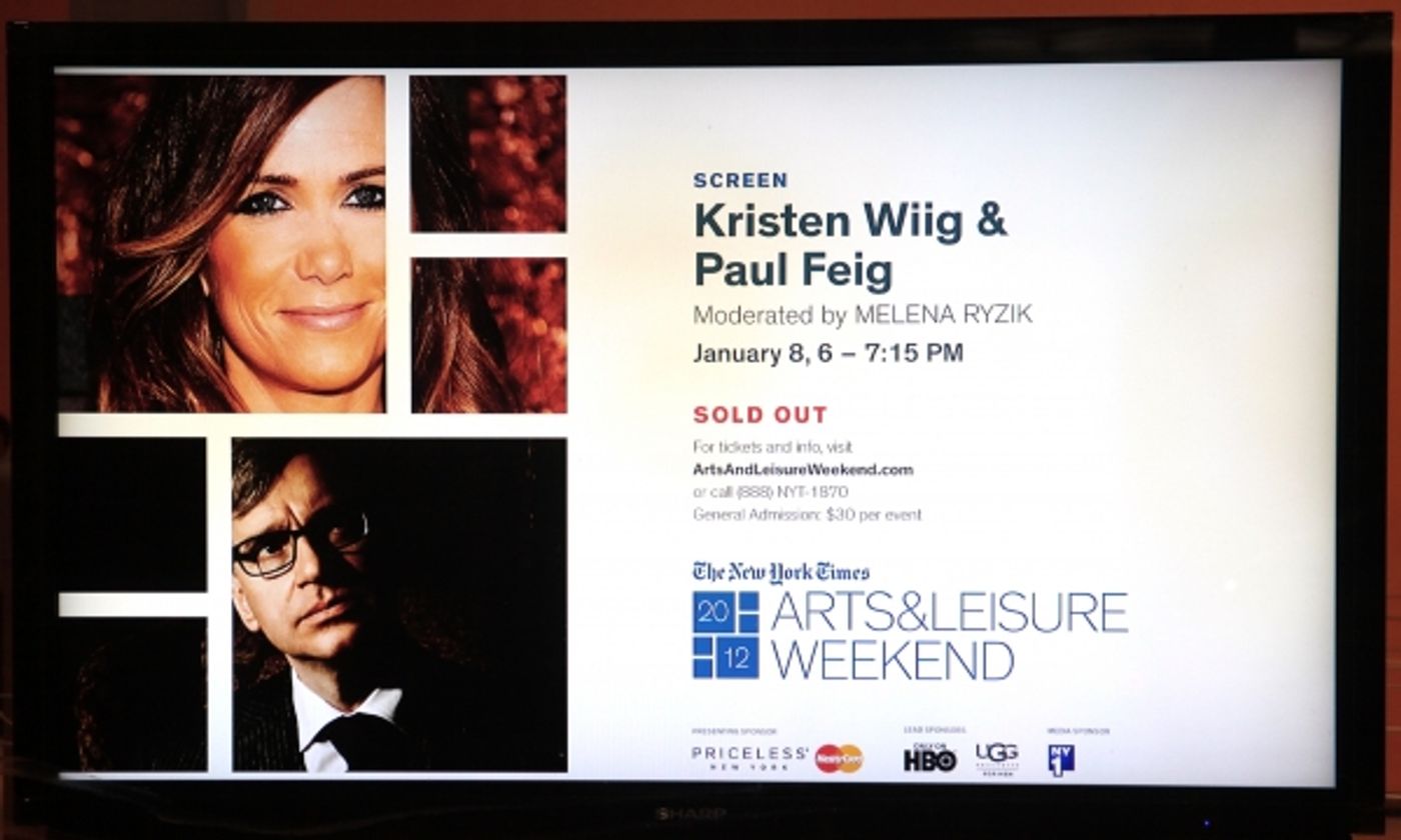 Photo Coverage: Kristen Wiig & Seth Rogen Visit New York Times Arts & Leisure Weekend  Image