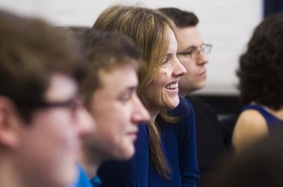 Alice Ripley and Students Photo