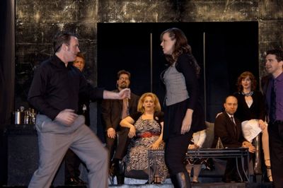 Geoff Davin, Rebekah Durham and the cast of Company Photo