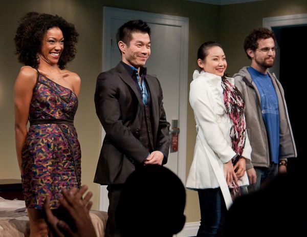 Sonequa Martin-Green, Nelson Lee, Li Jun Li, and Matthew Dellapina Photo