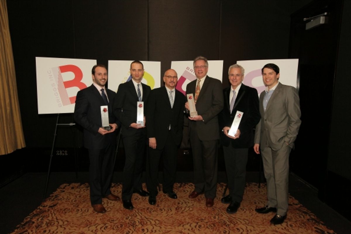 Zak Kunish of Zak Events, Jordon Roth, Briggs President Anthony Napoli, Bruce Schiemo of BI Worldwide, star chef David Bouley and Kevin Duda. at 