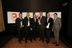 Zak Kunish of Zak Events, Jordon Roth, Briggs President Anthony Napoli, Bruce Schiemo of BI Worldwide, star chef David Bouley and Kevin Duda. @ BroadwayWorld Zak Kunish of Zak Events, Jordon Roth, Briggs President Anthony Napoli, Bruce Schiemo Photo