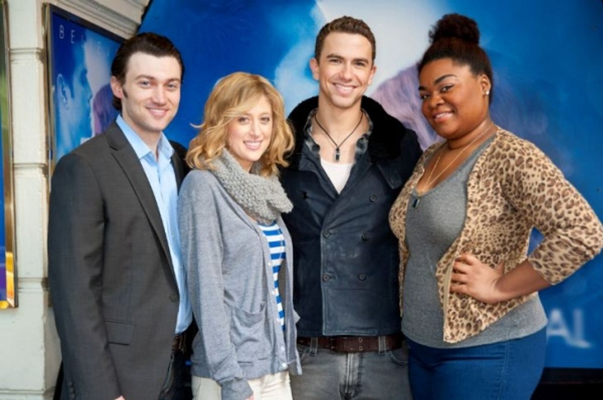 Bryce Pinkham, Caissie Levy, Richard Fleeshman, Da'Vine Joy Randolph  at 