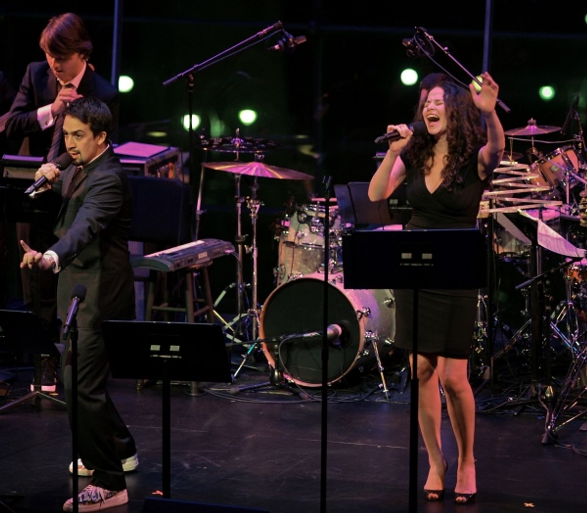 Lin-Manuel Miranda and Mandy Gonzalez at 