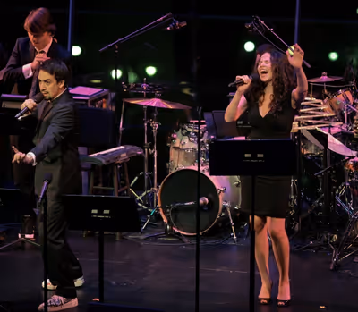 Lin-Manuel Miranda and Mandy Gonzalez Photo