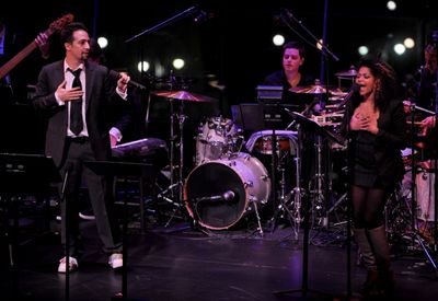Lin-Manuel Miranda and Rebecca Naomi Jones Photo