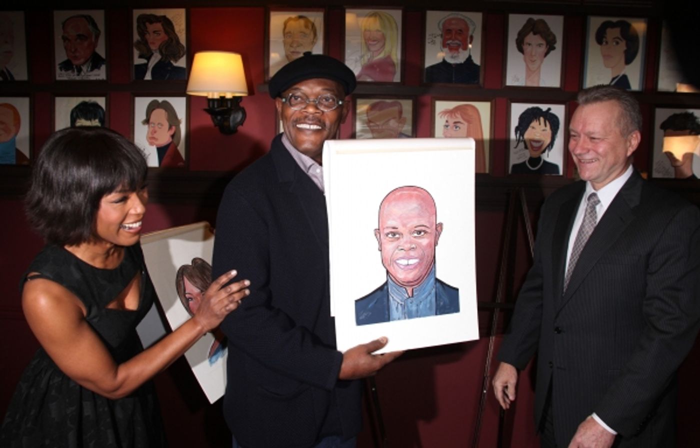Photo Coverage: Samuel L. Jackson and Angela Bassett Unveil Sardi's Portraits! Photo Coverage: Samuel L. Jackson and Angela Bassett Unveil Sardi's Portraits! Image