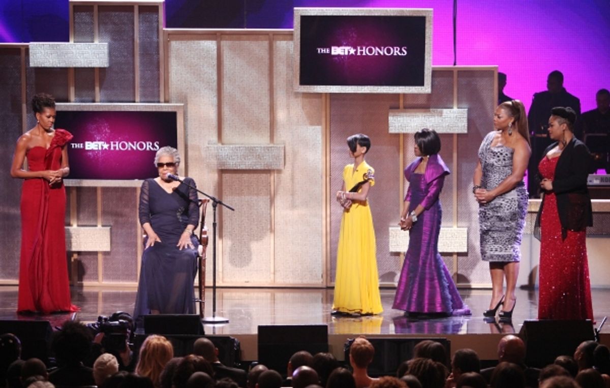 Michelle Obama with Maya Angelou, Willow Smith, Cicely Tyson, Queen Latifah and Jill Scott  at 