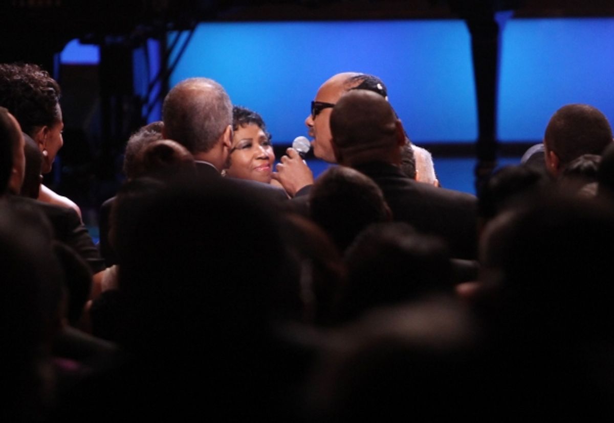 Aretha Franklin & Stevie Wonder  at 