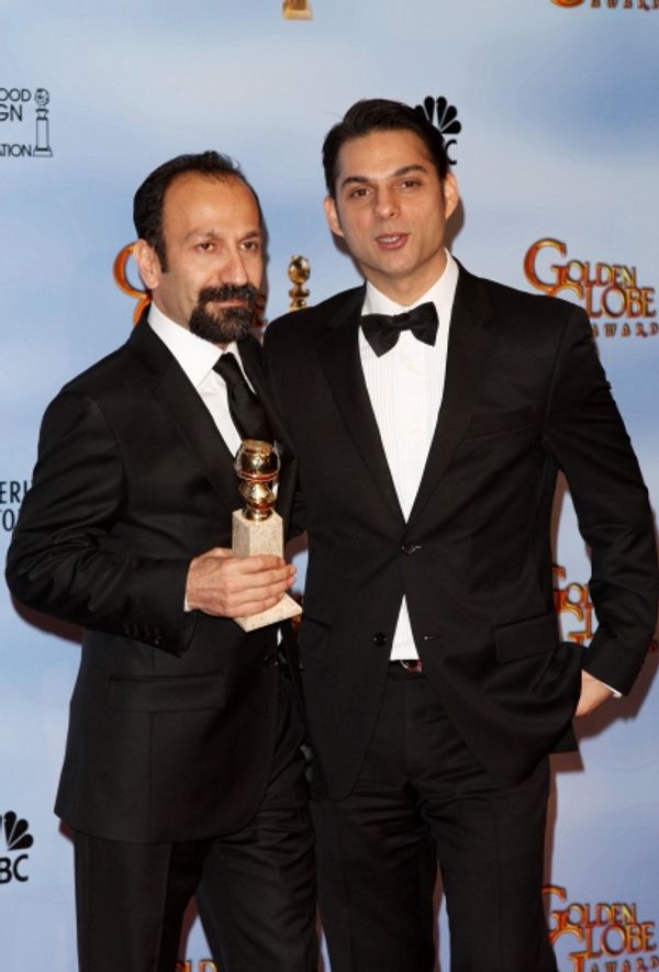 Asghar Farhadi and Peyman Moadi pictured at the 69th Annual Golden Globe Awards - Pre Photo