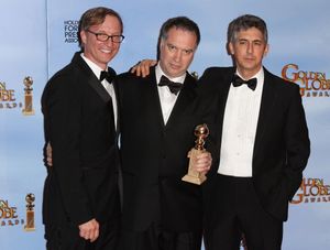 Producers Jim Taylor, Jim Burke and writer/Director Alexander Payne pictured at the 6 Photo