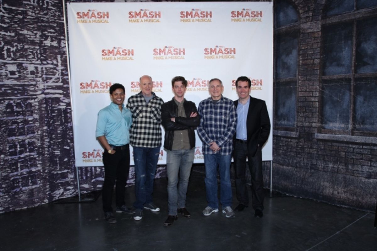 Jaime Cepero, Neil Meron, Christian Borle, Craig Zadan, and Brian dÃ¢â‚¬â„¢Arcy James at 