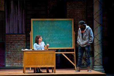 L-R: Molly Ward (Julia) and Terrell Donnell Sledge (Mac). Photo by Alexander Weisman. Photo