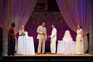 L-R: Terrell Donnell Sledge (Mac), Gardner Reed (Mona), Keith Hamilton Cobb (Andre),  Photo