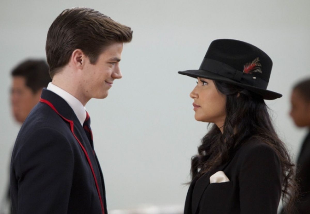 Grant Gustin, Naya Rivera at 