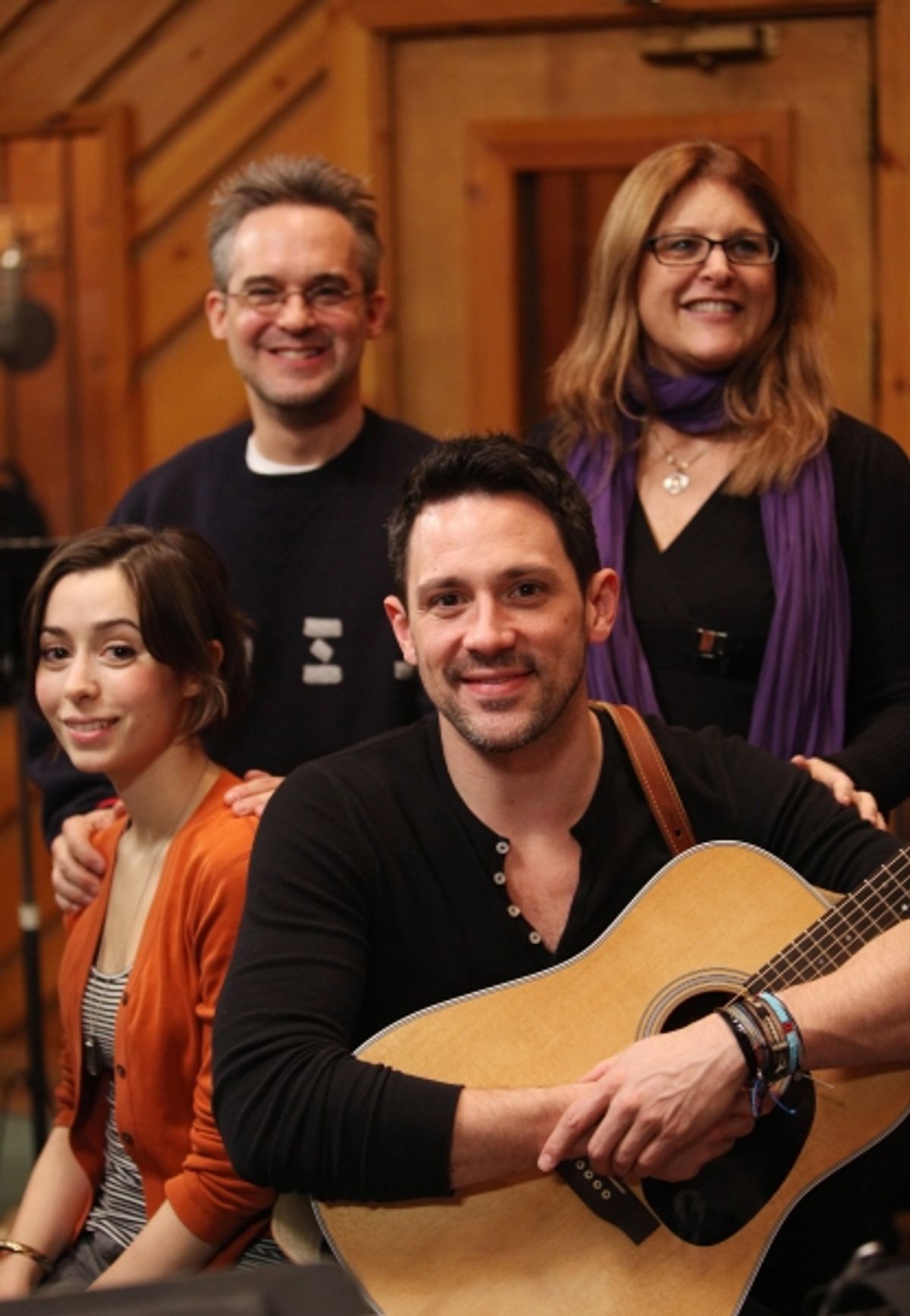 Enda Walsh, Anne Nathan, Cristin Milioti and Steve Kazee at 