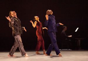Ric Brown, Andrea Nann and Sean Ling with pianist John Kameel Farah Photo