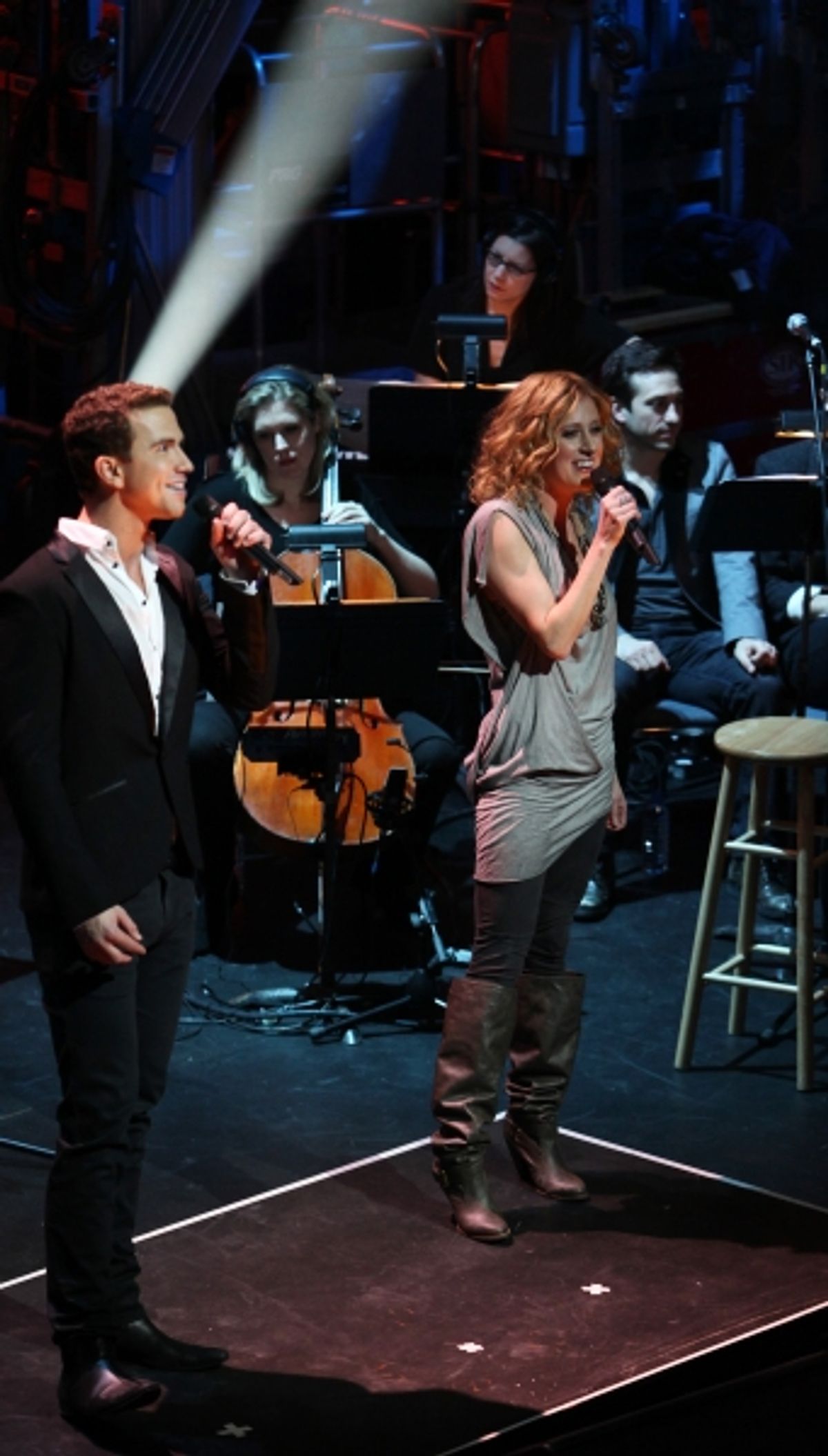 Richard Fleeshman & Caissie Levy at 