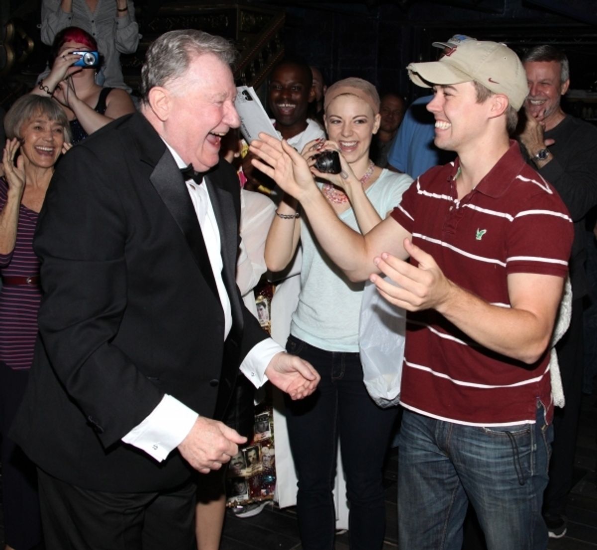 Harvey Evans and Christian Delcroix at FOLLIES' Gypsy Robe ceremony. at 