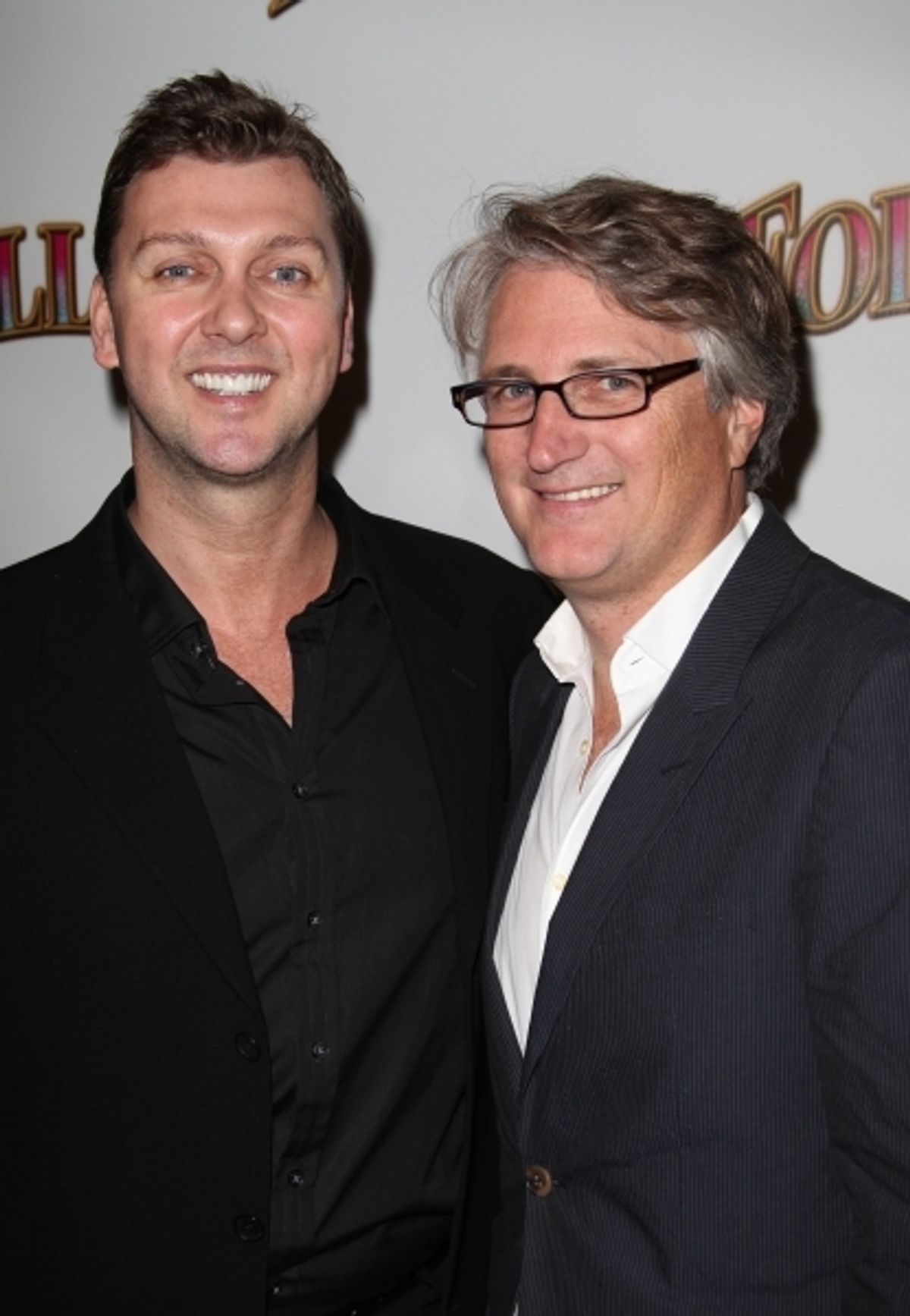 Choreographer Warren Carlyle and director Eric Schaeffer celebrate opening night on Broadway. at 