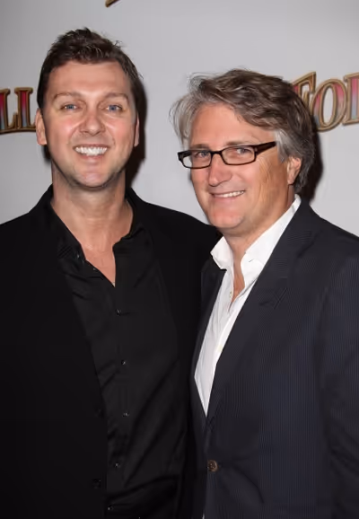 Choreographer Warren Carlyle and director Eric Schaeffer celebrate opening night on B Photo