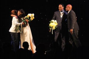Katori Hall, Angela Bassett, Samuel L. Jackson, and Kenny Leon @ BroadwayWorld Katori Hall, Angela Bassett, Samuel L. Jackson, and Kenny Leon Photo