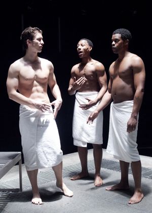 Evan Todd as Aaron, Brandon Gill as Iskinder and Jimonn Cole as Dwight Photo