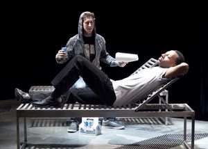 Evan Todd as Aaron and Brandon Gill as Iskinder Photo