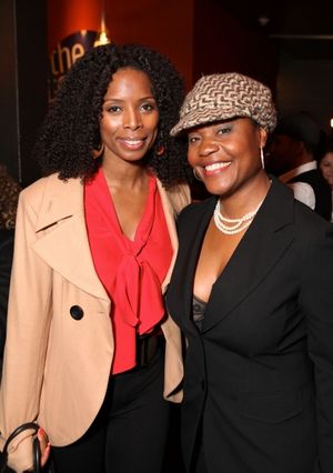 CULVER CITY, CA - JANUARY 22: Tasha Smith (L) and cast member Deidrie Henry (R) pose  Photo