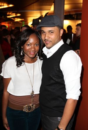 CULVER CITY, CA - JANUARY 22: Naturi Naughton (L) and cast member Jason Dirden (R) pose during the party for the opening night performance of Ebony Repertory Theatre's production of "A Raisin in the Sun" at Center Theatre Group / Kirk Douglas Thea @ BroadwayWorld CULVER CITY, CA - JANUARY 22: Naturi Naughton (L) and cast member Jason Dirden (R) po Photo