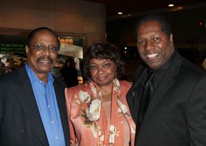 CULVER CITY, CA - JANUARY 22: (L-R) Musician Harold Wheeler, actress Hattie Winston and Wren T. Brown, Founder Ebony Repertory Theatre pose during the arrivals for the opening night performance of Ebony Repertory Theatre's production of "A Raisin in the S @ BroadwayWorld CULVER CITY, CA - JANUARY 22: (L-R) Musician Harold Wheeler, actress Hattie Winston a Photo