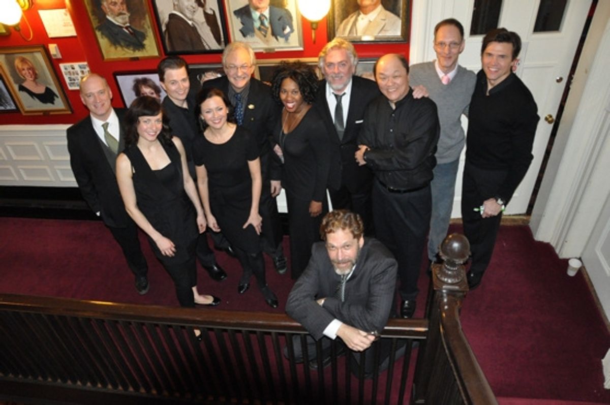 Donnie Kehr, Victoria Haynes, Sean McNall, Margaret Nichols, Tim Jerome, Ta'Rea Campbell, Daniel Davis, Henry Yuk, Andy Probst and Brent Barrett with Producer, Editor and Director-David Staller at 