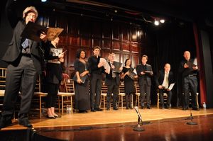 Tonight's cast-Tim Jerome, Victoria Haynes, Ta'Rea Campbell, Brent Barrett, Daniel Da Photo