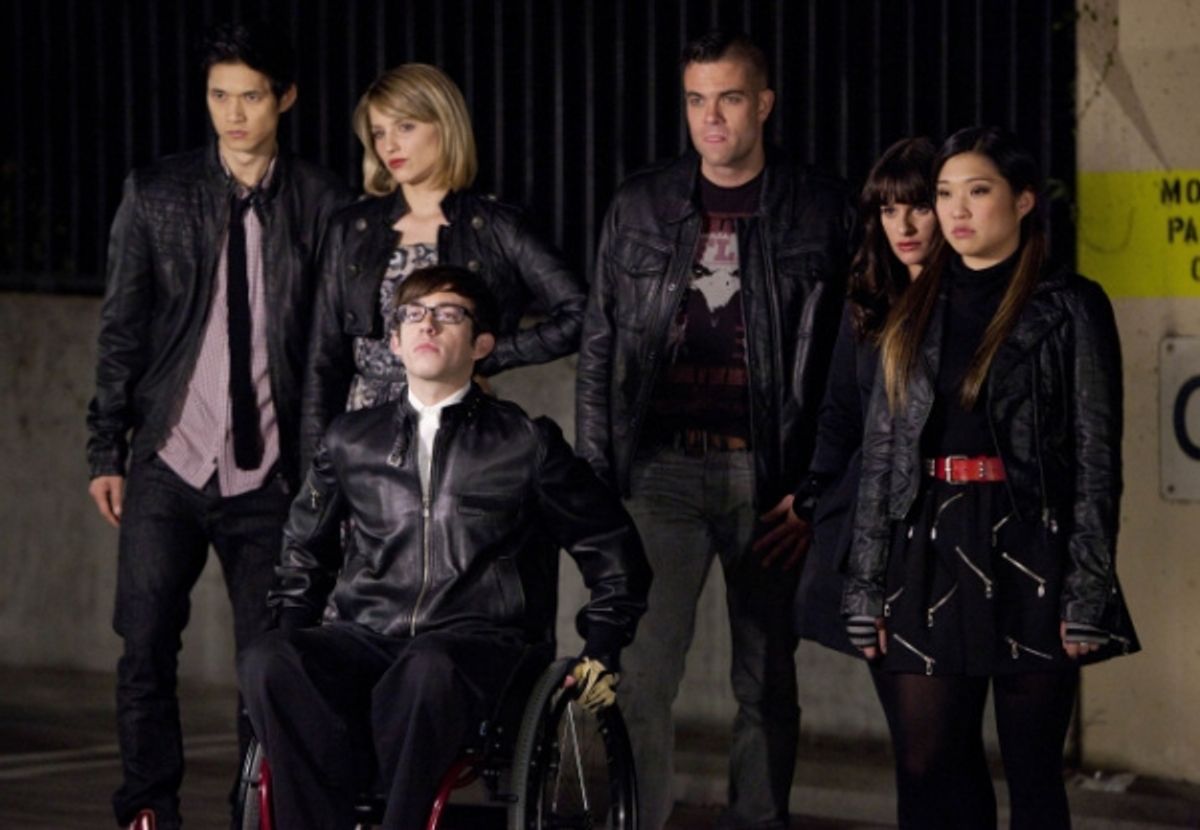Harry Shum Jr., Dianna Agron, Kevin McHale, Mark Salling, Lea Michele and Jenna Ushkowitz at 