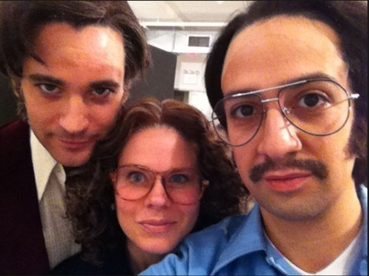 Colin Donnell, Celia Keenan-Bolger and Lin-Manuel Miranda at 