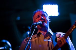 Duncan McLean, writer and member of the Lone Star Swing Band Photo