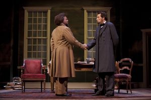 Craig Wallace as Frederick Douglass and David Selby as Abraham Lincoln Photo