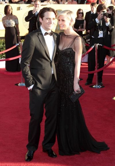 Vincent Piazza; Ashlee Simpson pictured at the 18th Annual Screen Actors Guild Awards Photo